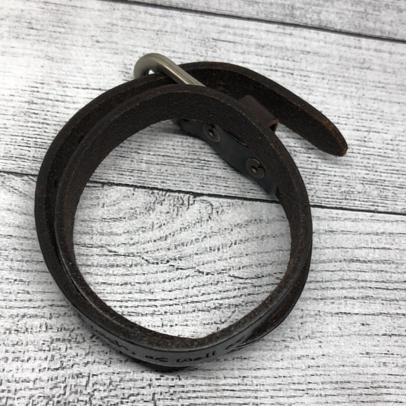 Jane Austin Quote Leather Wrap Bracelet - Picture 2 of 4